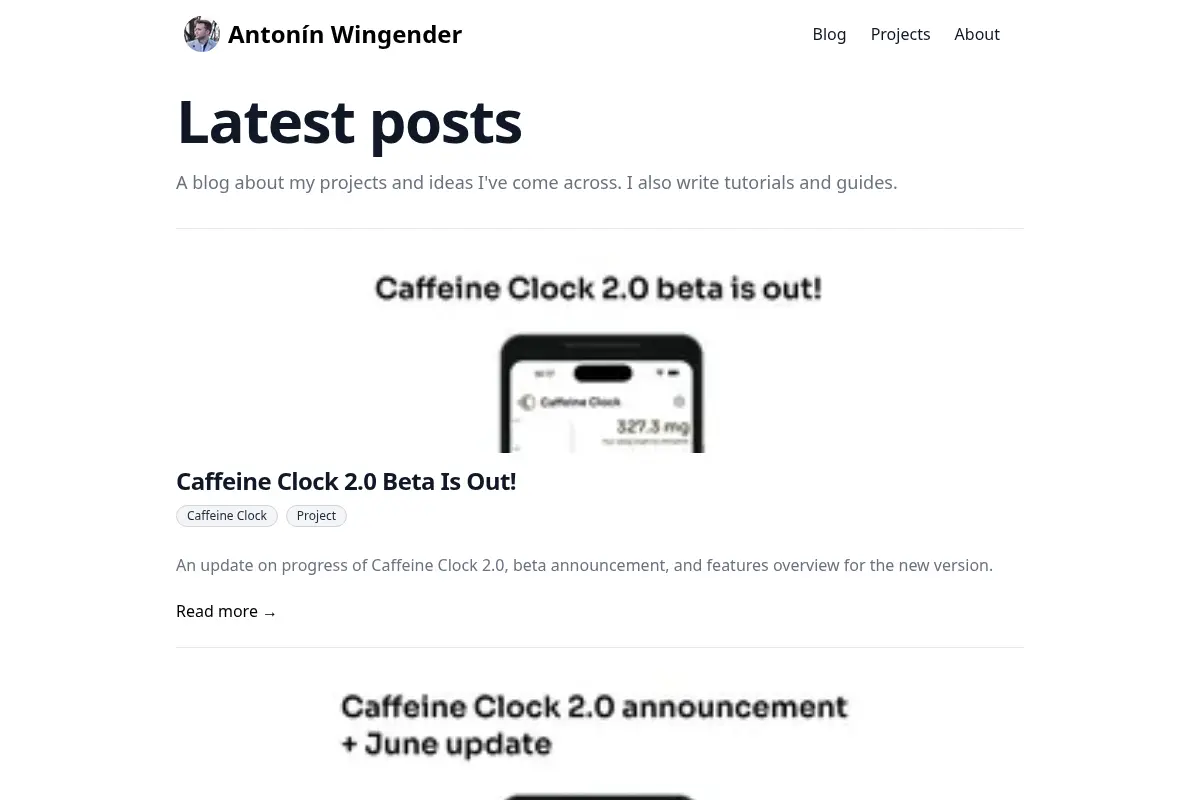 Antonín Wingender's blog