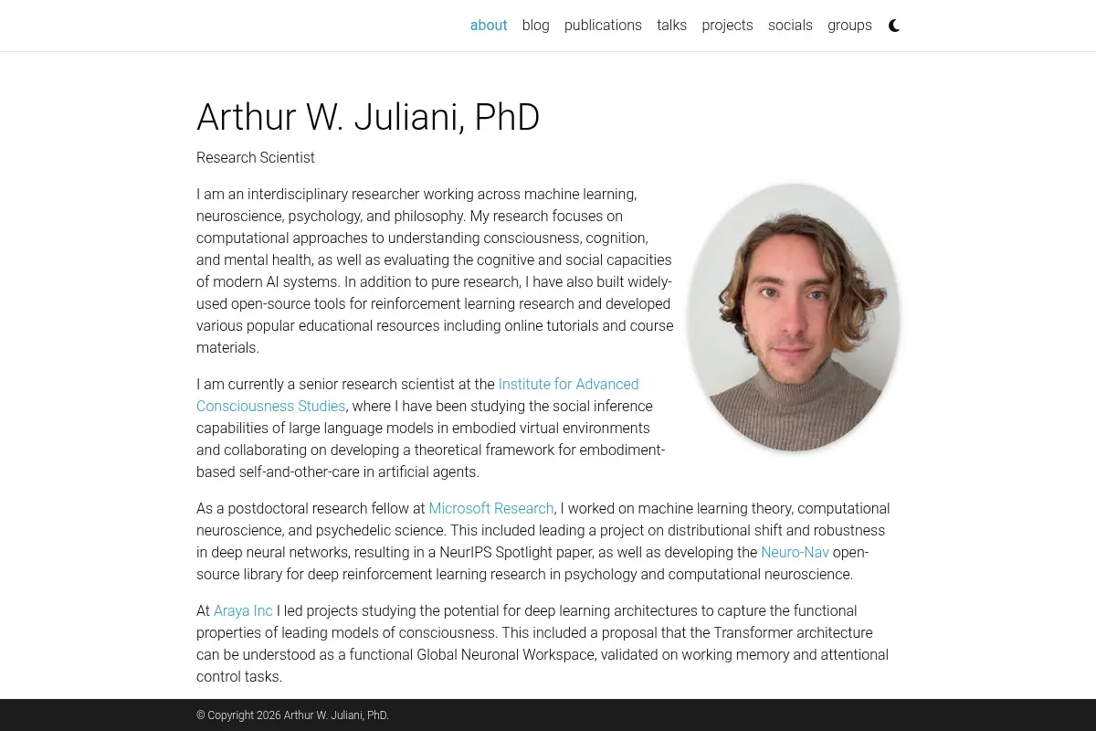 Arthur W. Juliani, PhD