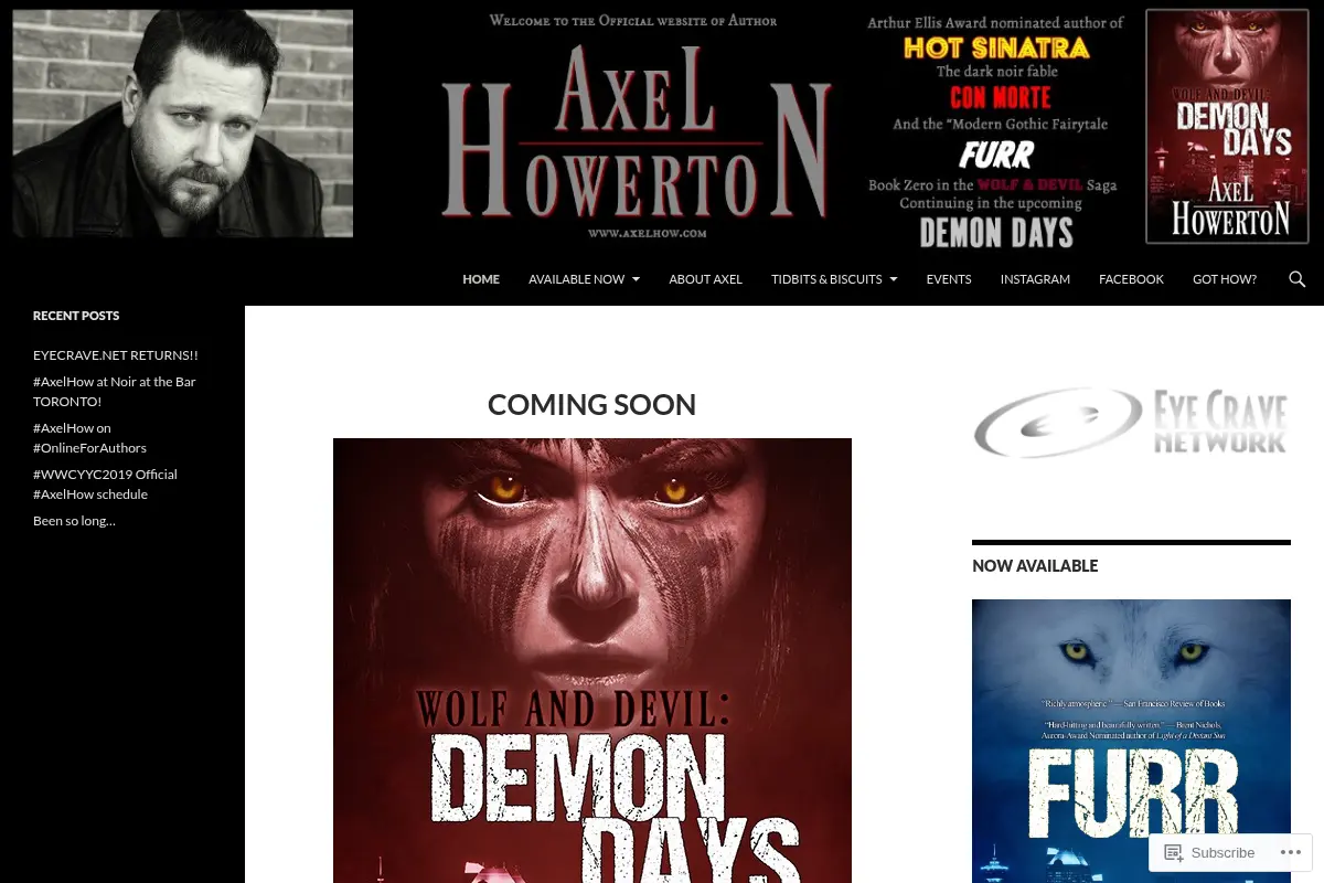 Official Website of Author Axel Howerton