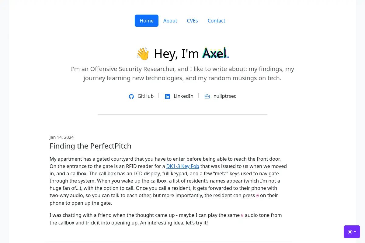 Axel’s Blog