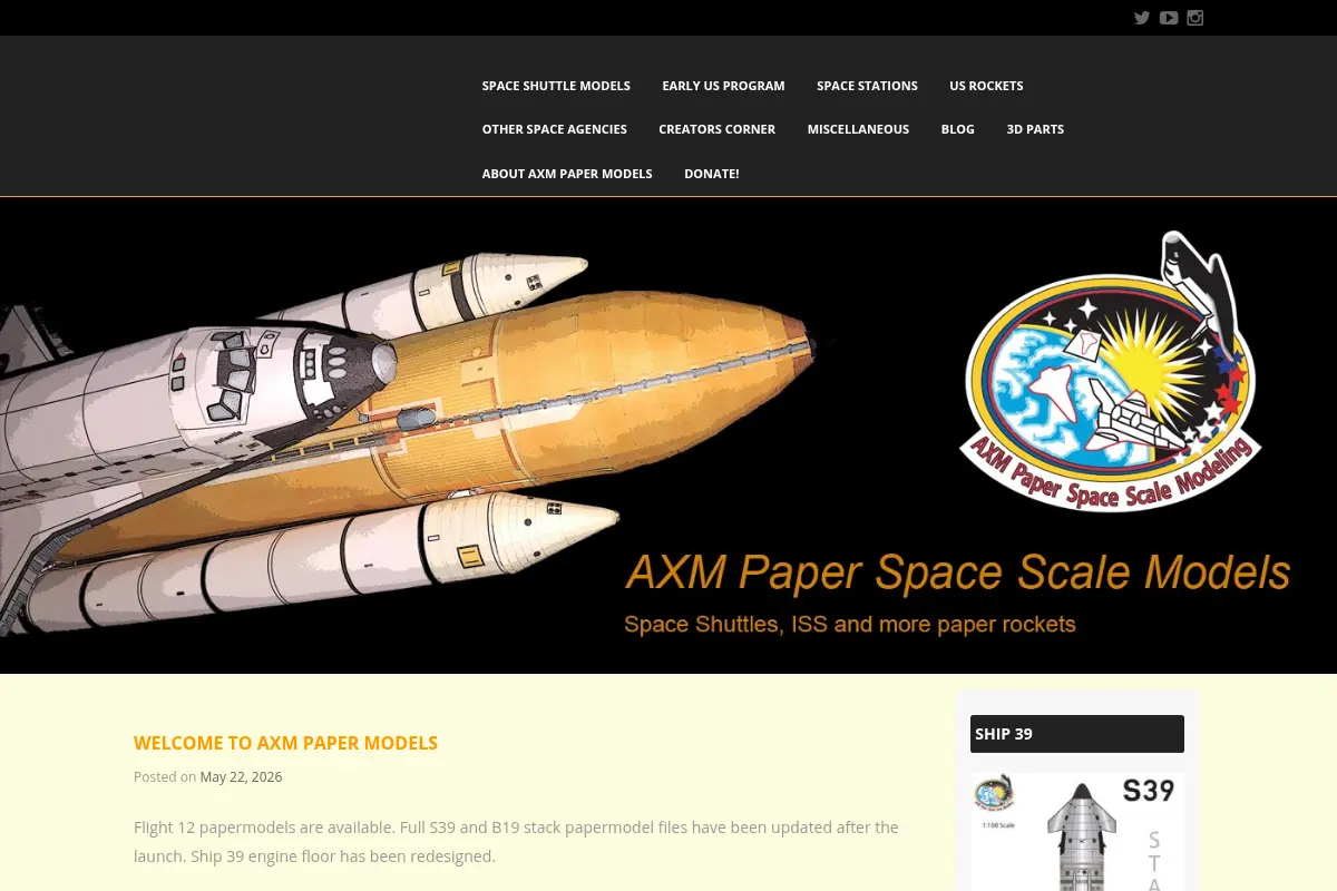 AXM Paper Space Scale Models