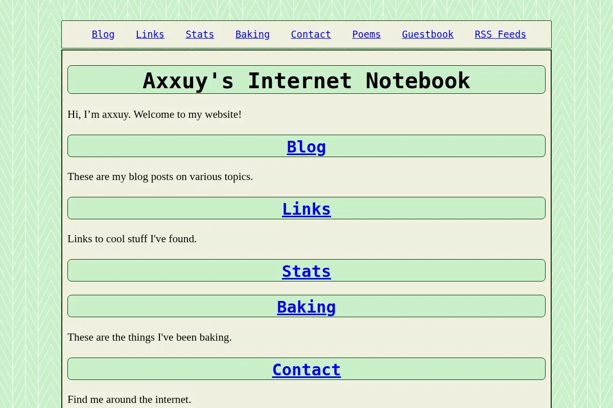 Axxuy's Internet Notebook