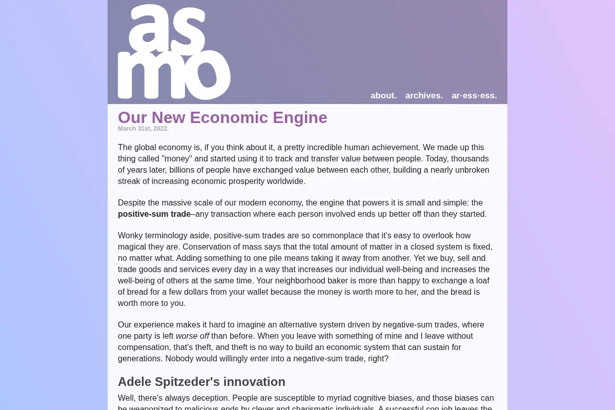 ayesimo - Our New Economic Engine