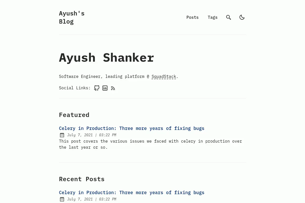 Ayush's Blog