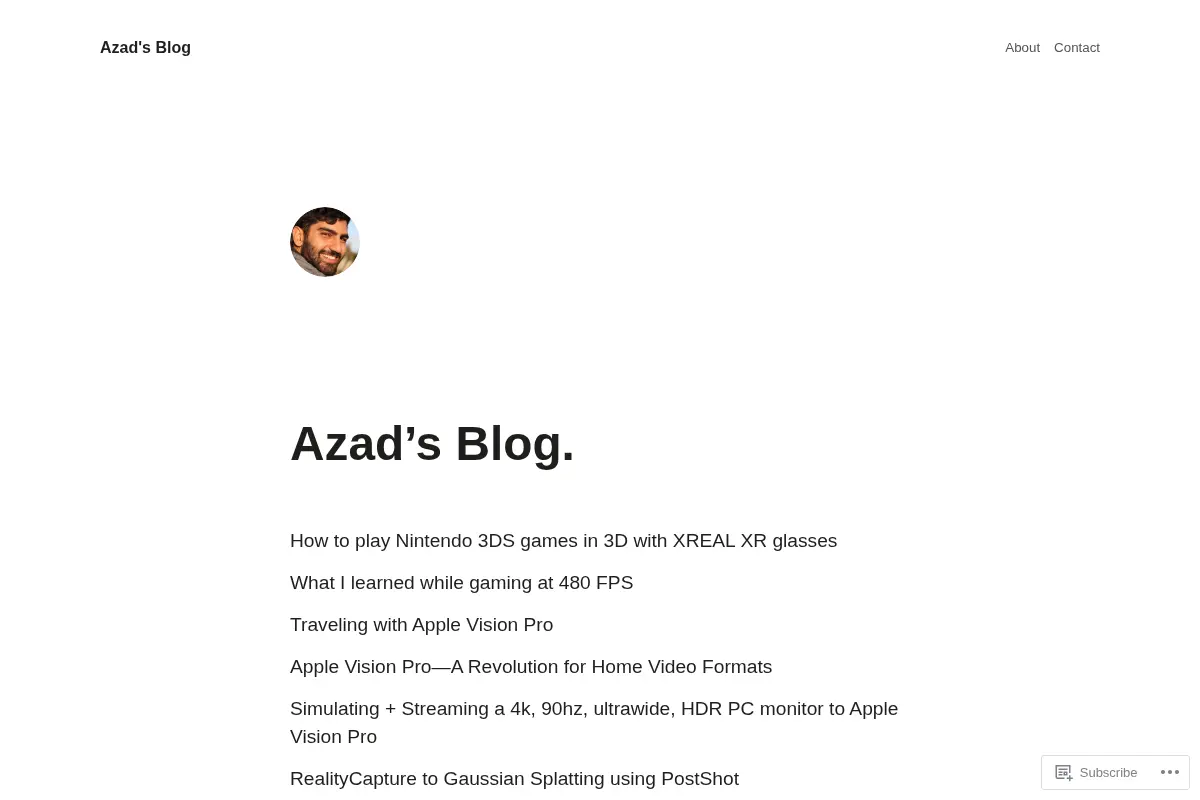Azad's Blog – Thoughts about AR/VR, photogrammetry, and technology