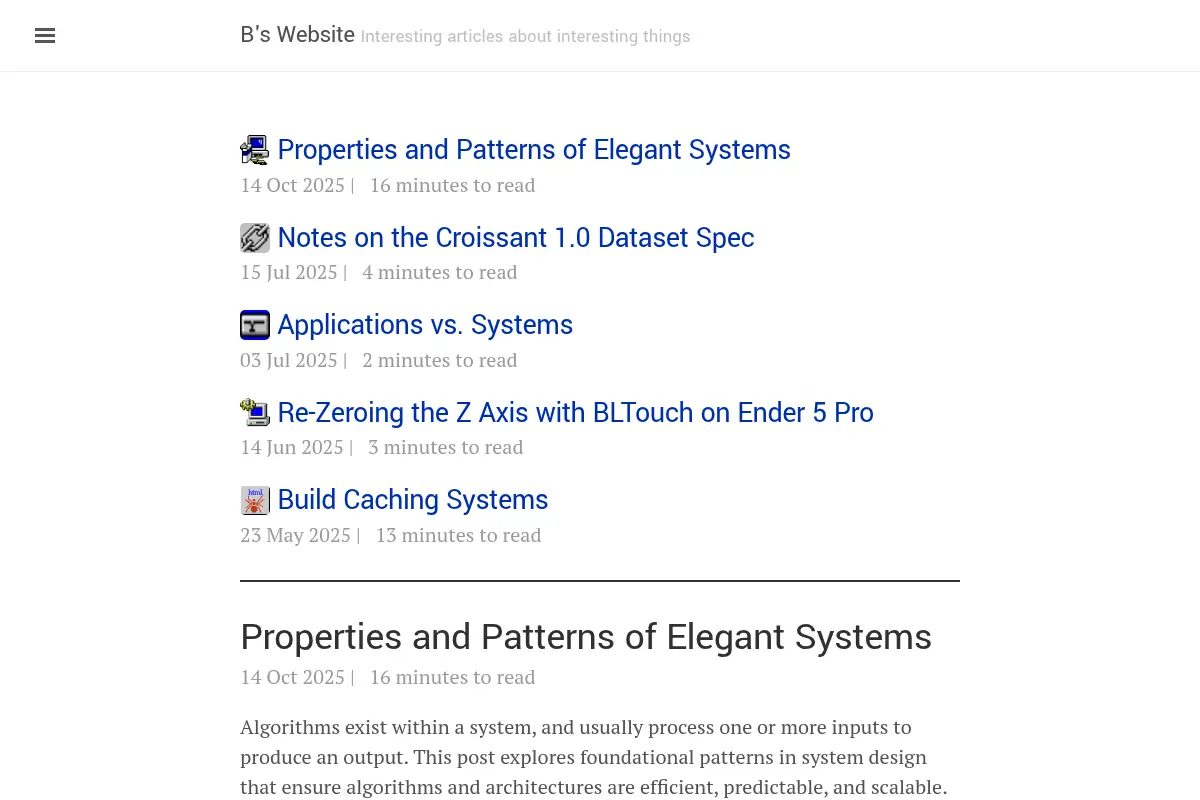 B's Website
