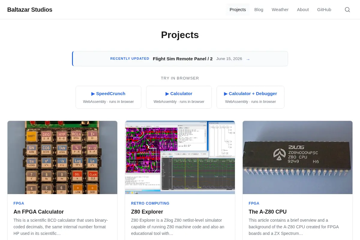 Projects - Baltazar Studios