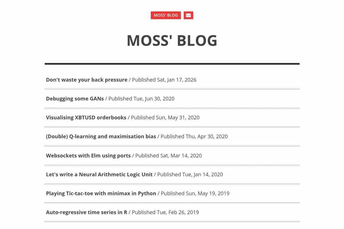 Moss' blog