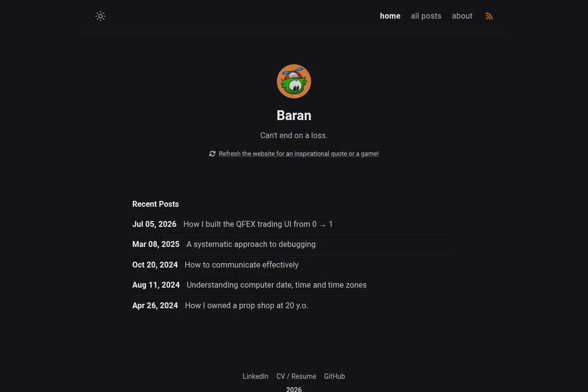 Baran's blog