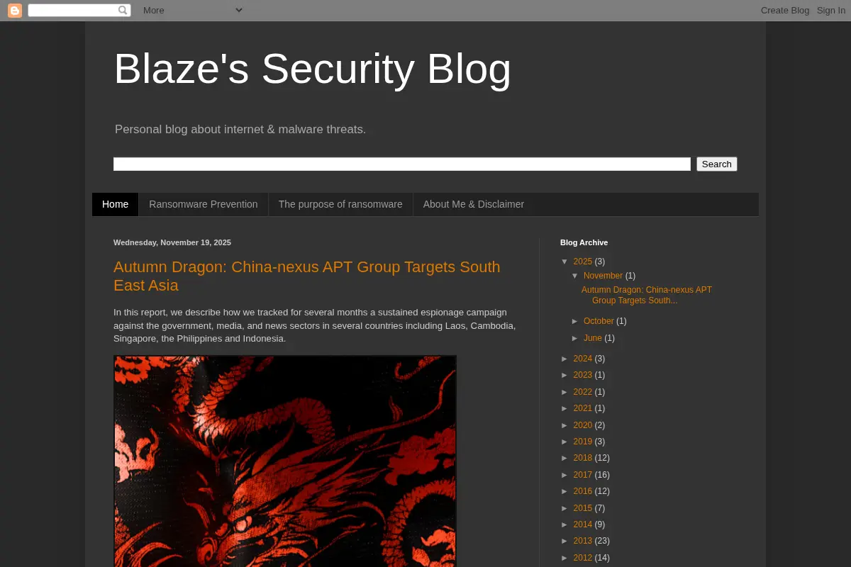 Blaze's Security Blog