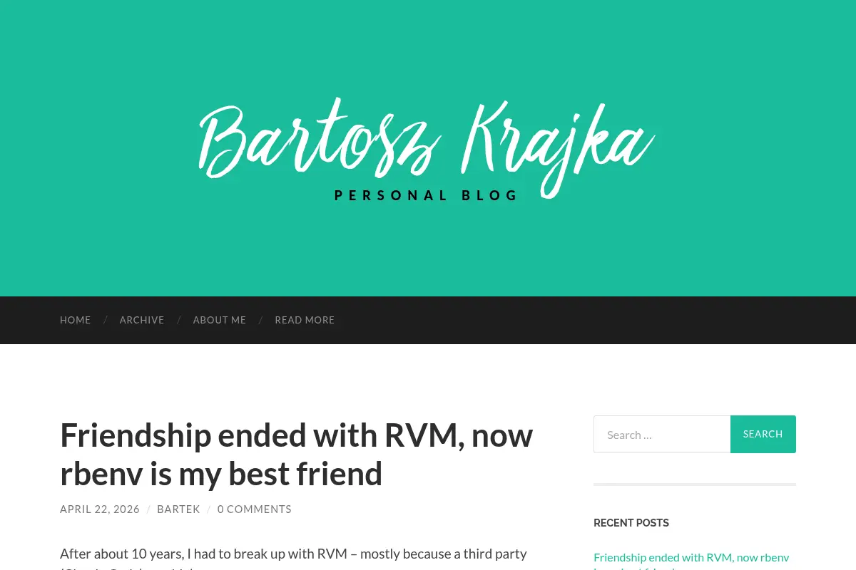 Bartosz Krajka – Personal blog