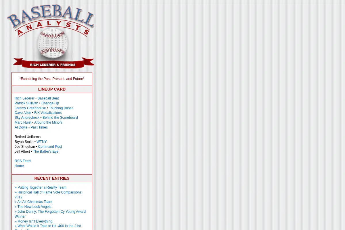 The Baseball Analysts