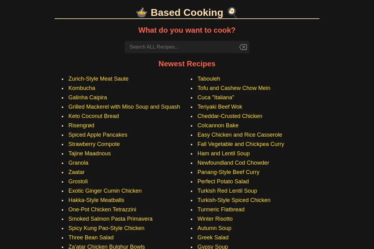 Based Cooking