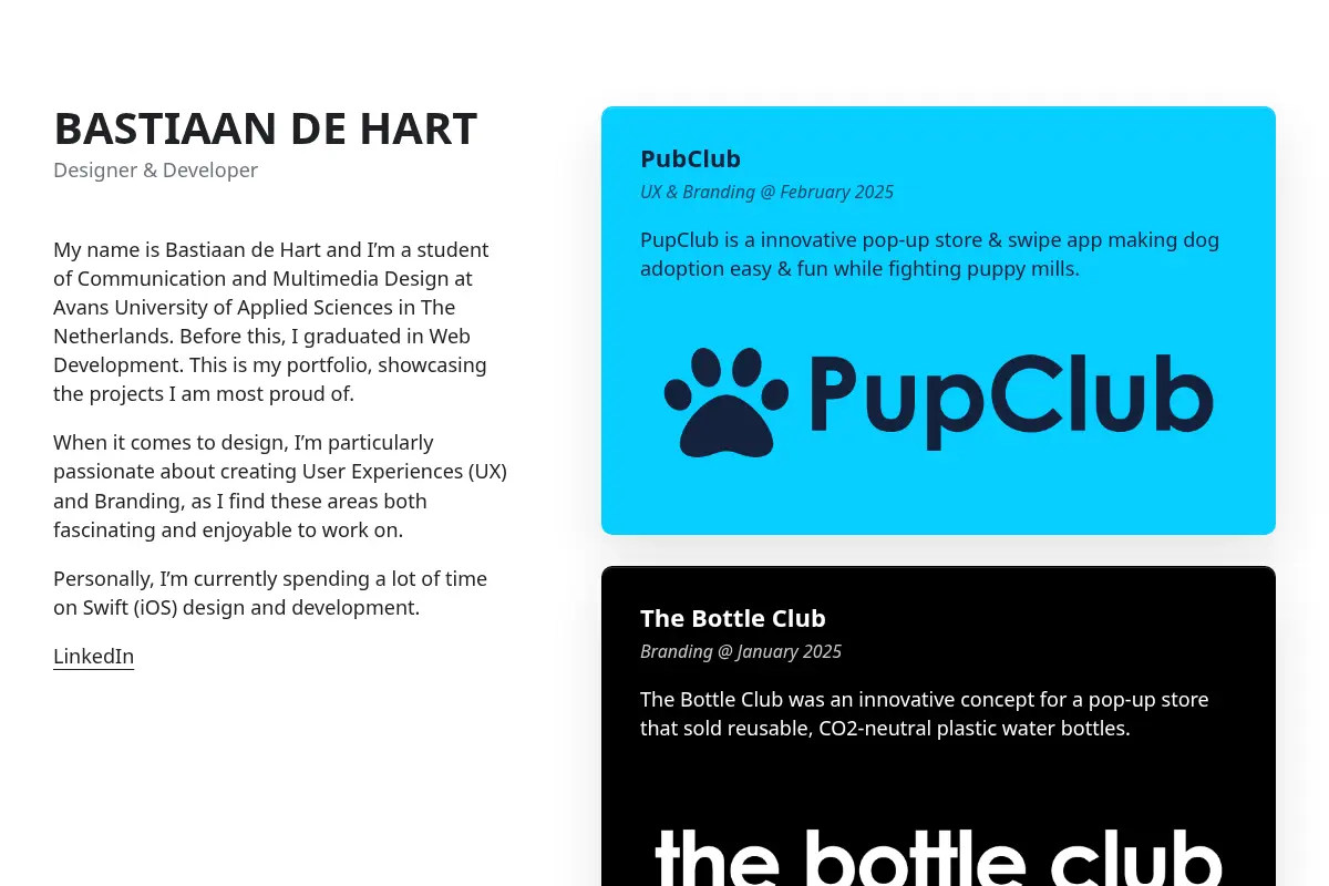 Bastiaan de Hart Portfolio