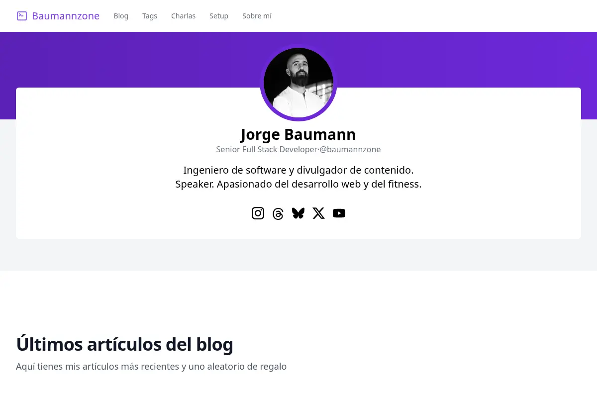Baumannzone.dev - Desarrollo Web Profesional