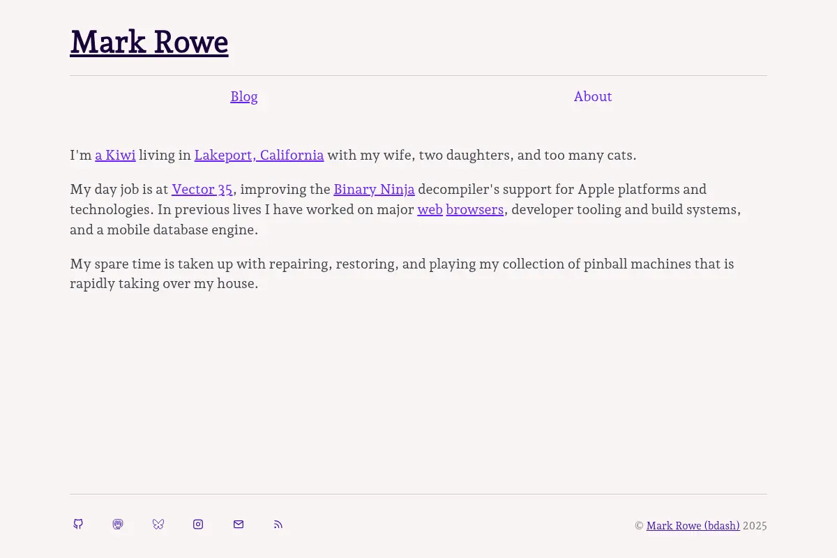 About // Mark Rowe