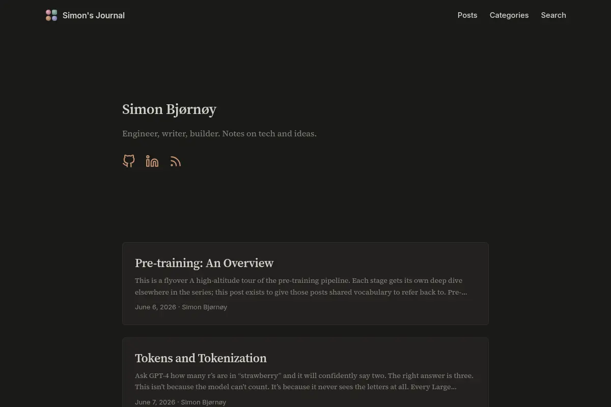 Simon's Journal