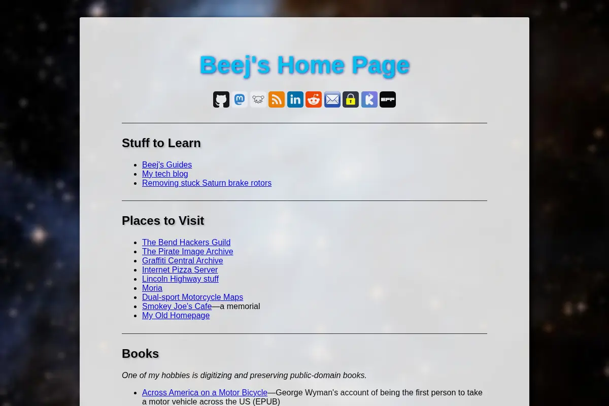 Beej's Web Page