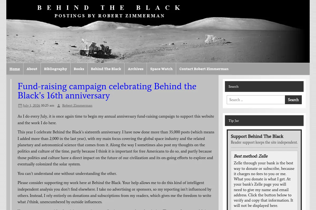 Behind The Black – Robert Zimmerman