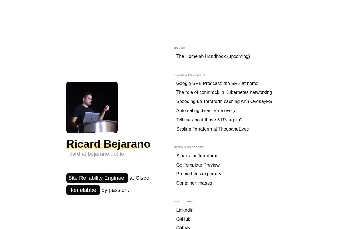 Ricard Bejarano – Site Reliability Engineer