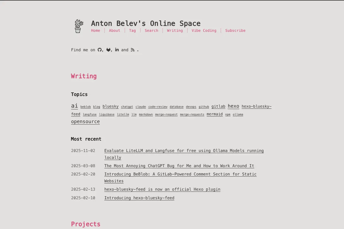 Anton Belev's Online Space