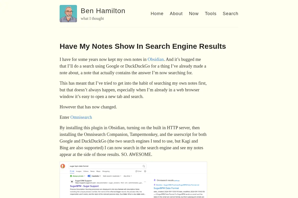Ben Hamilton – what I thought
