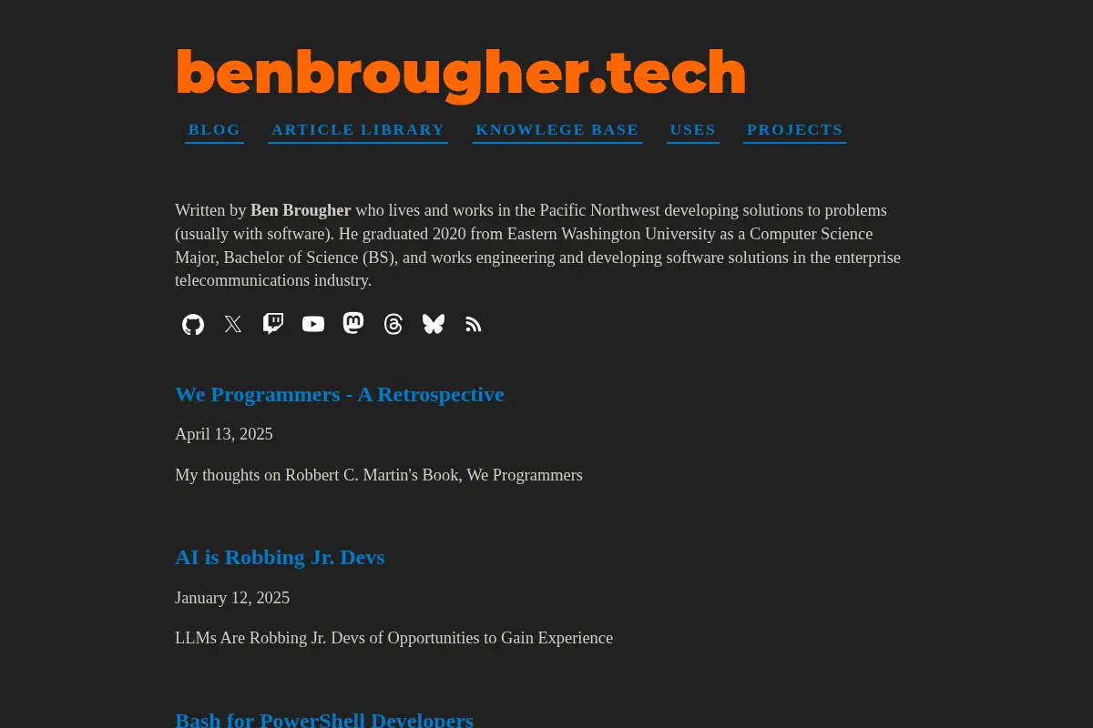 Ben Brougher's Tech Blog