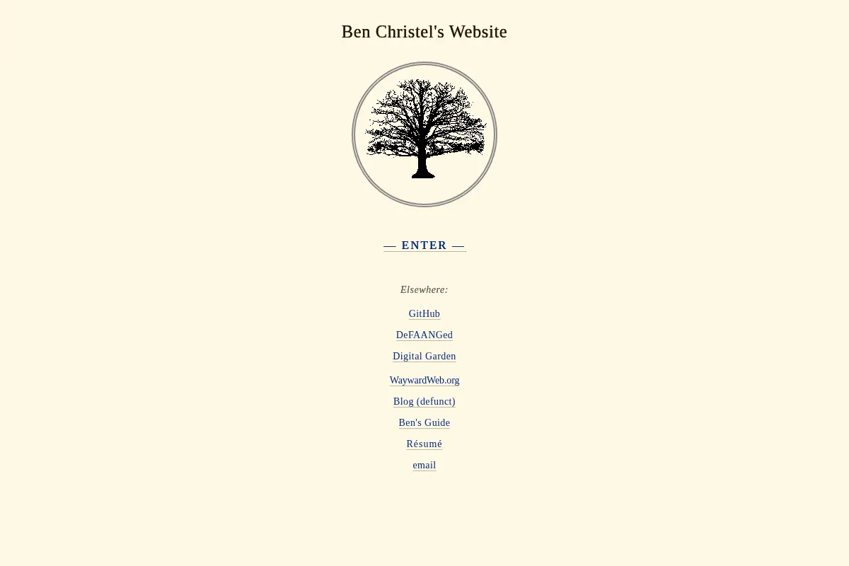 Ben Christel's Website