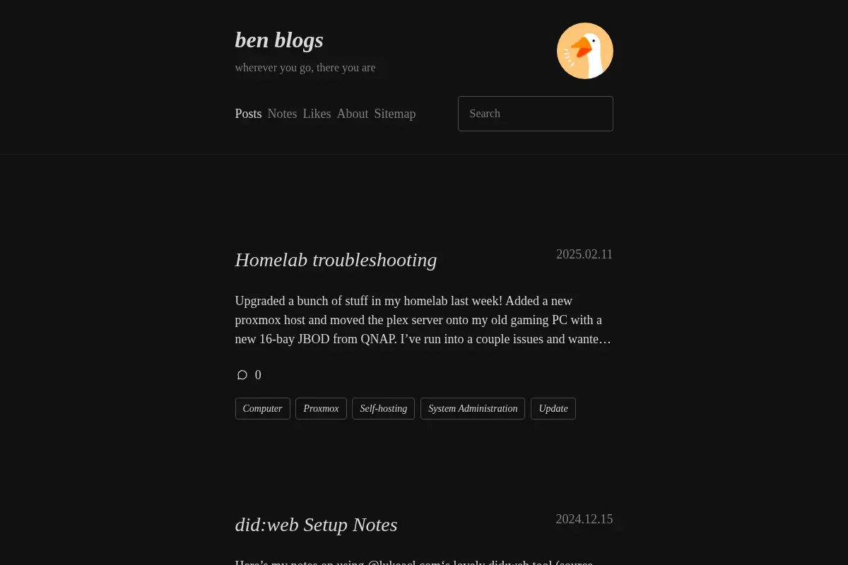 ben blogs