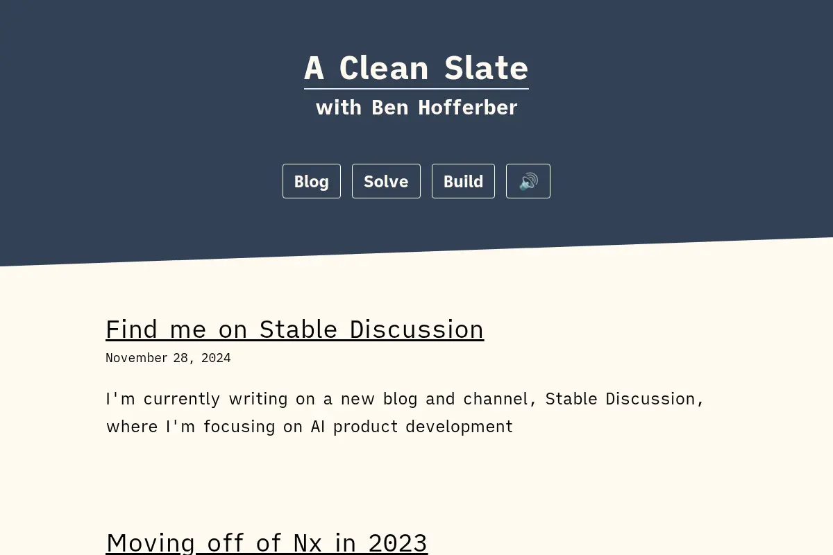 A Clean Slate