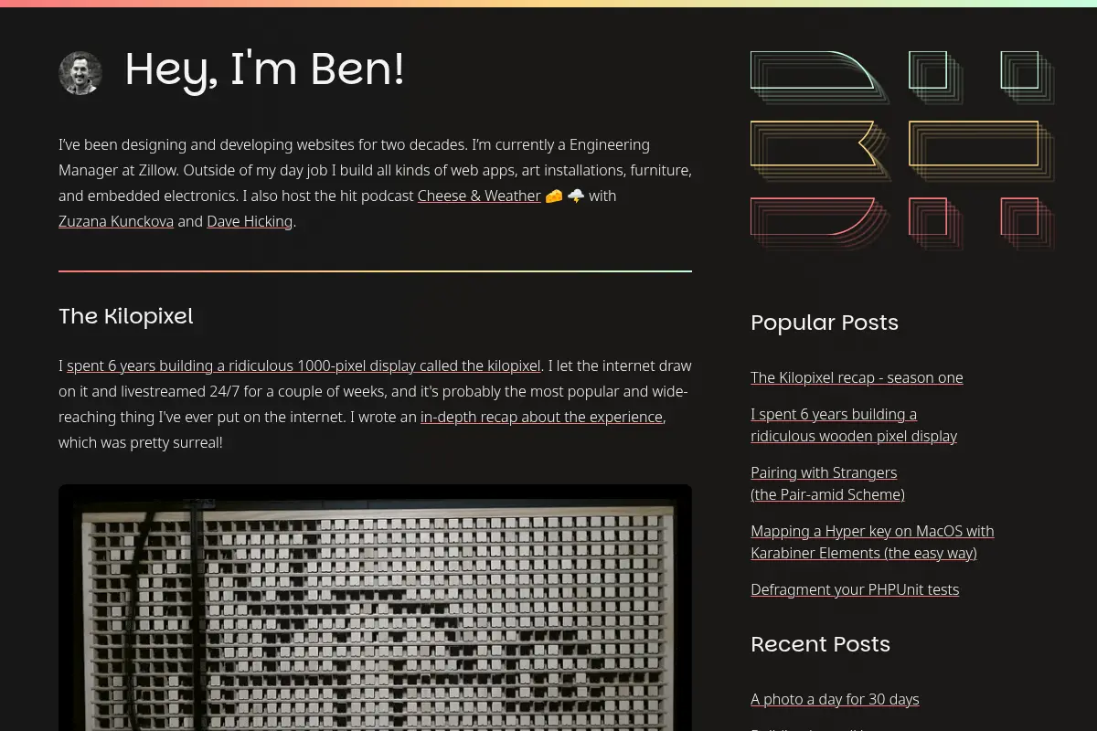 Ben Holmen › Eau Claire, Wisconsin, USA › Web Developer & Maker