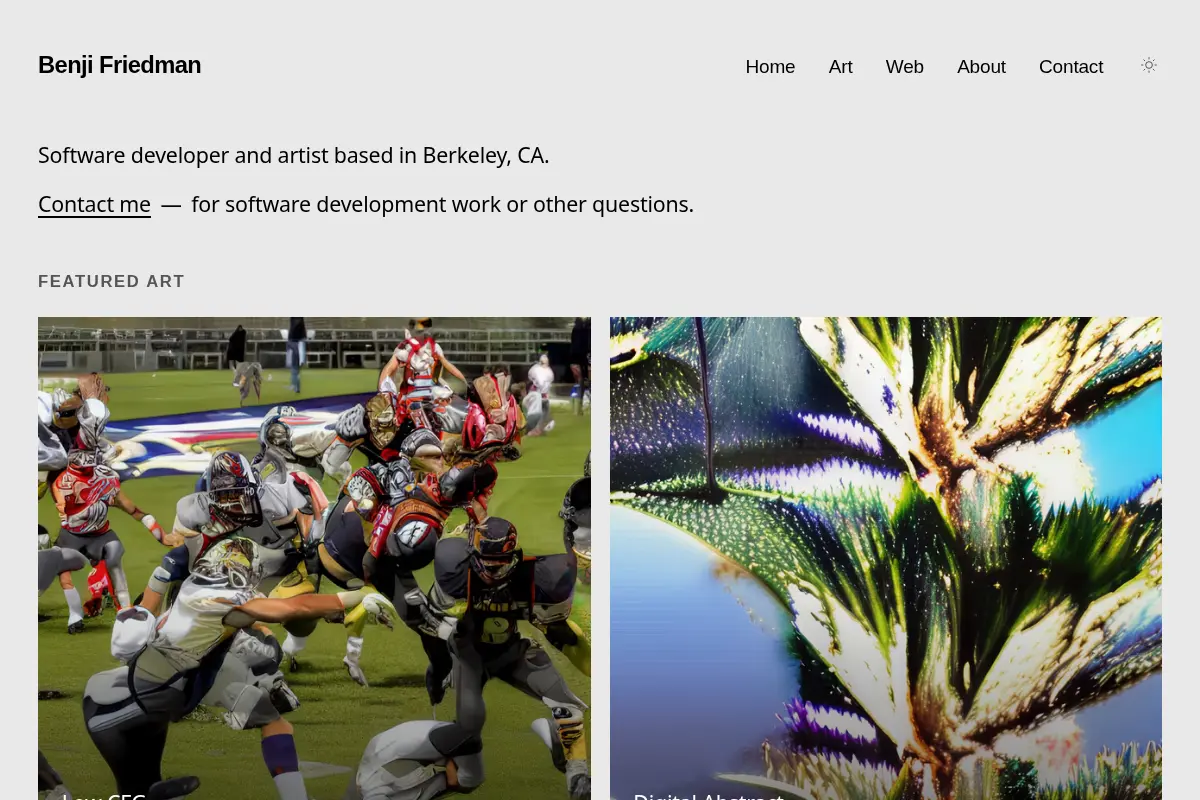 Benji Friedman — Artist and Software Developer