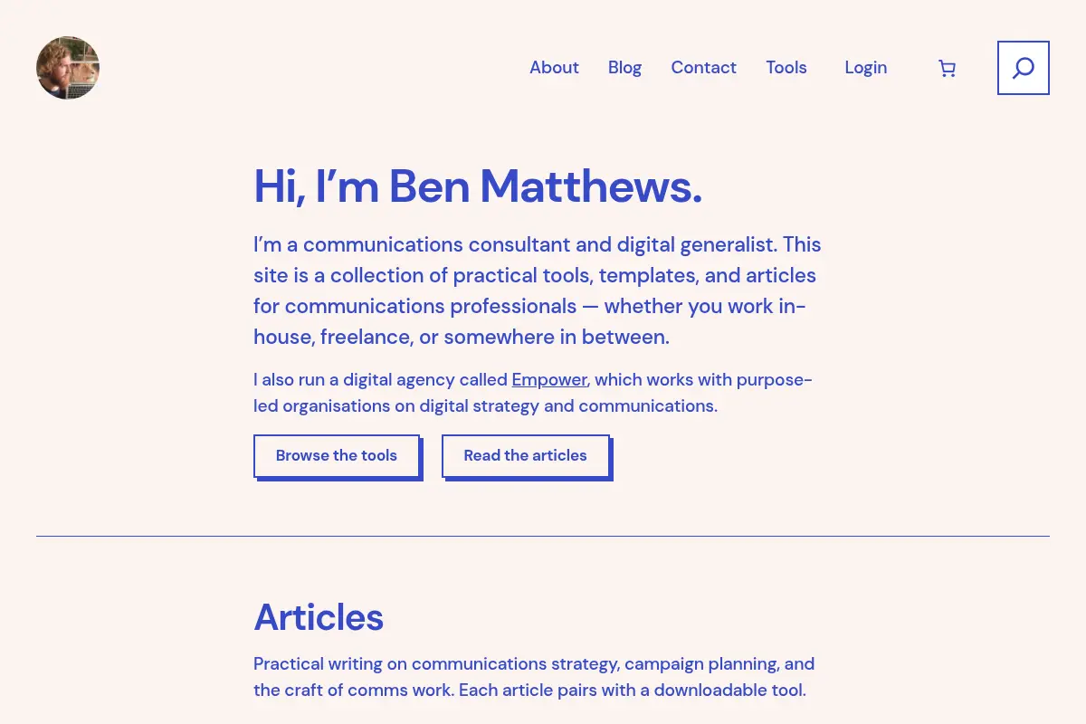 Ben Matthews - Free tools and articles for freelance consultants