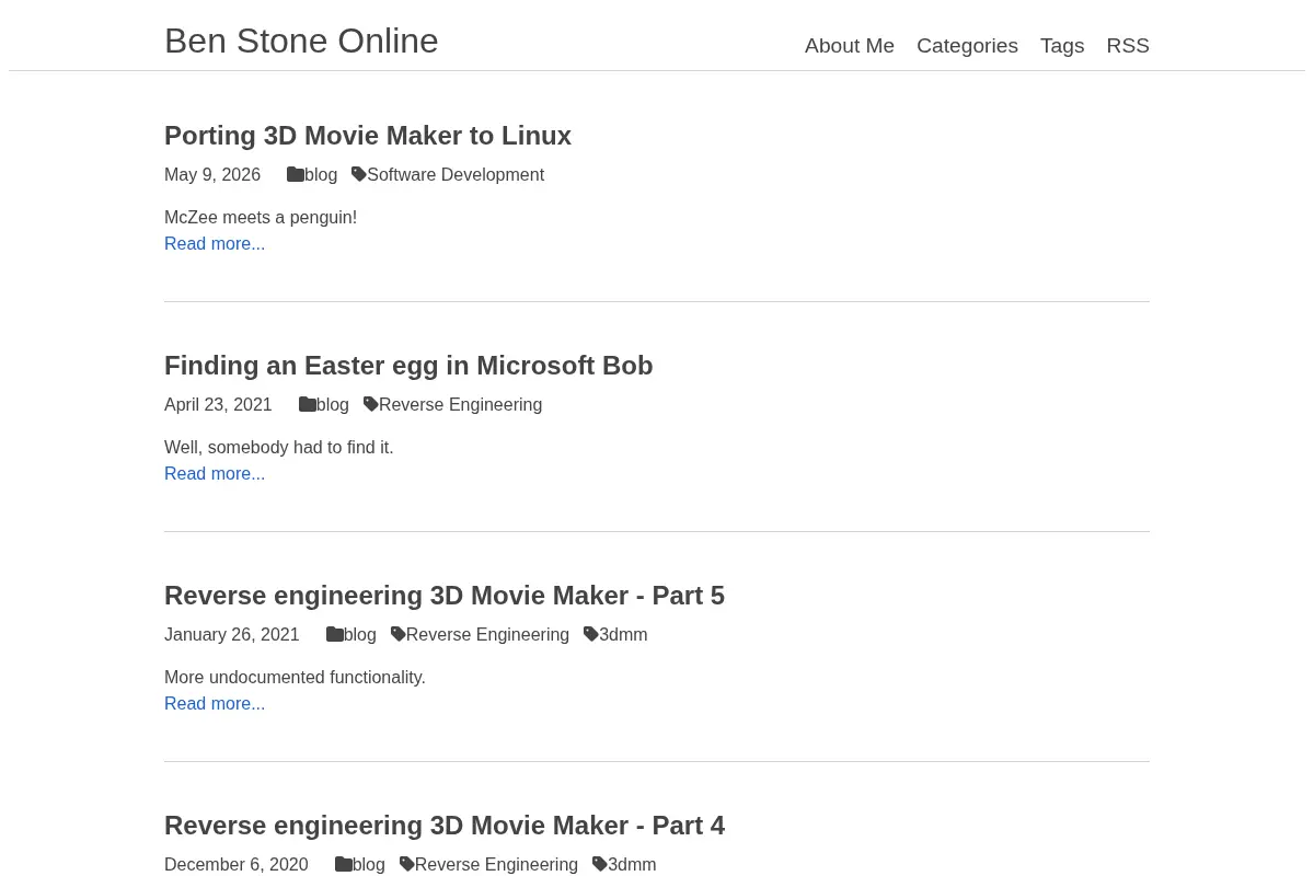 Ben Stone Online