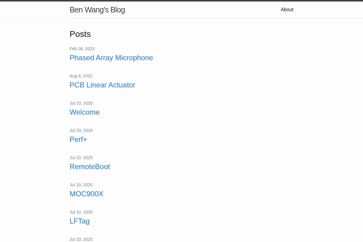 Ben Wang’s Blog