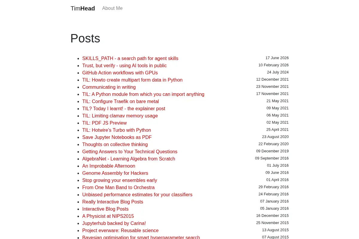 Tim Head's blog