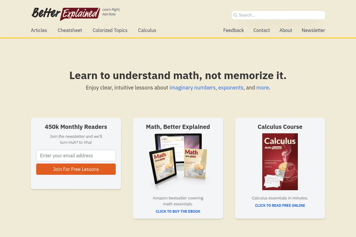 BetterExplained – Math lessons that click