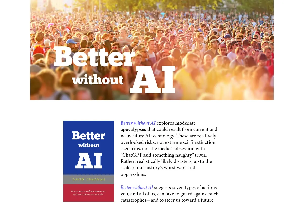 Better without AI