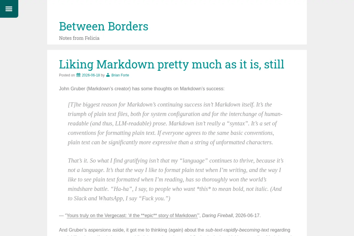 Between Borders