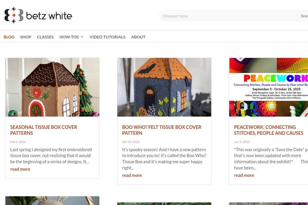 Betz White's Creative Sewing Blog
