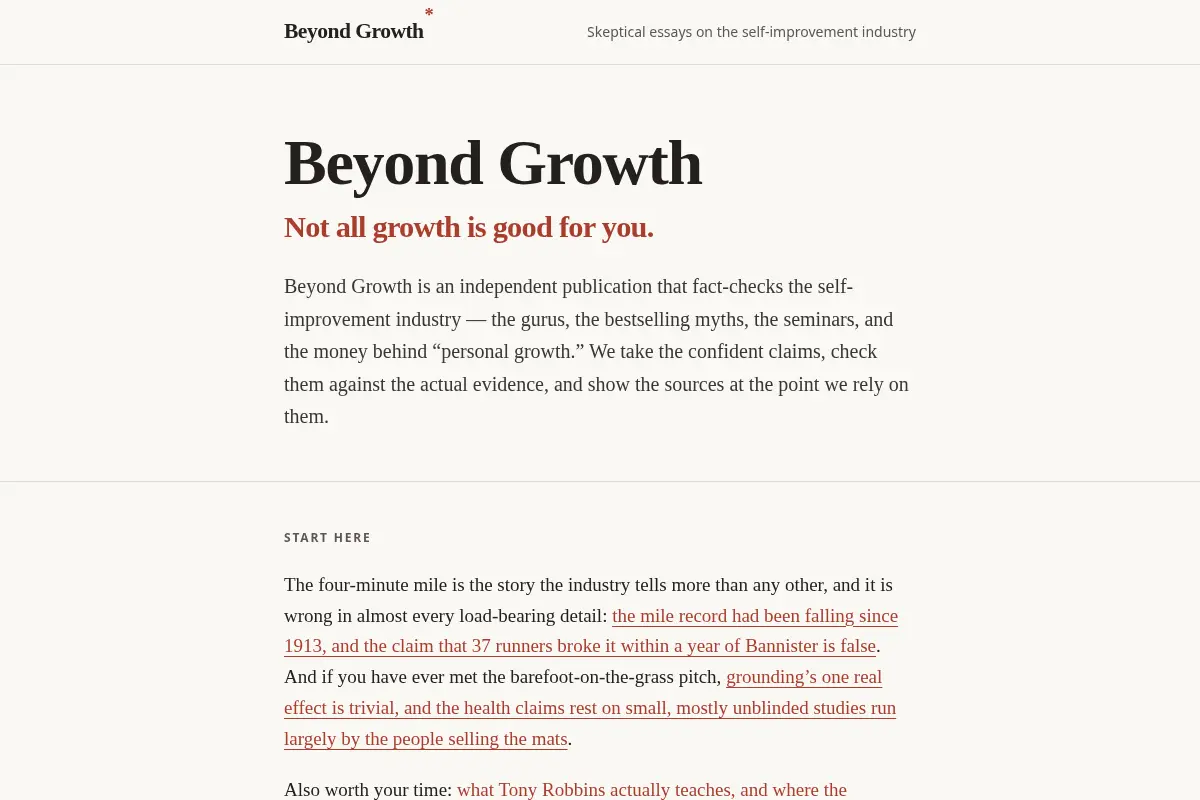 Beyond Growth