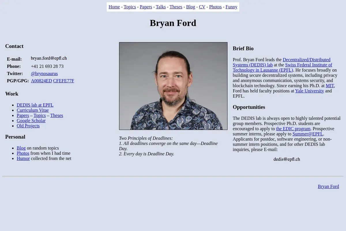 Bryan Ford's Home Page