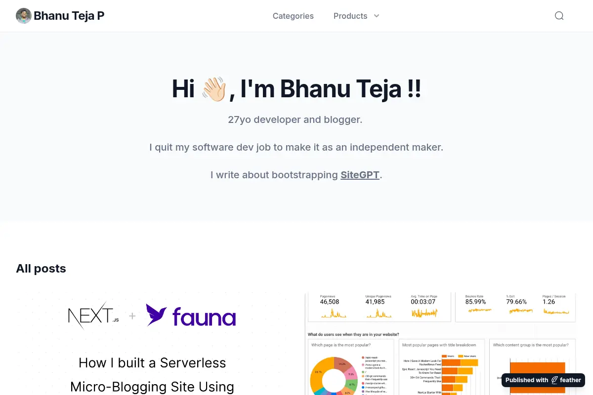 Hi 👋🏽, I'm Bhanu Teja !!