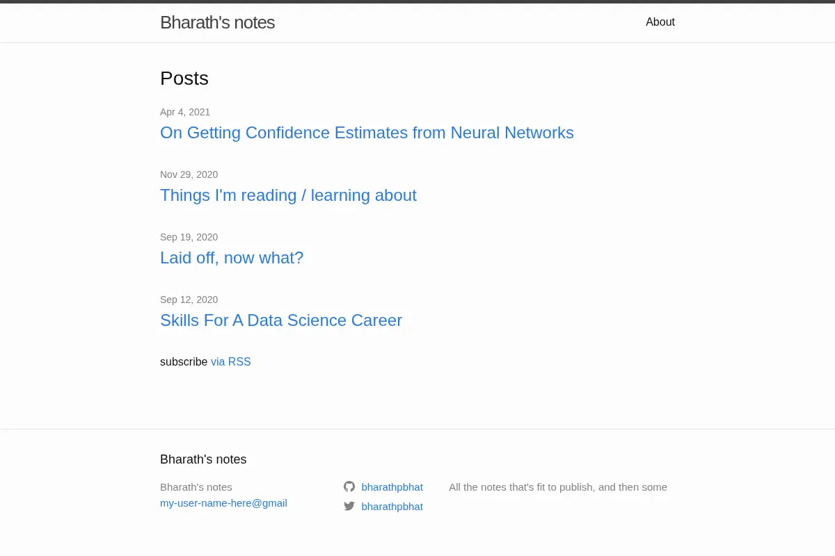 Bharath's notes