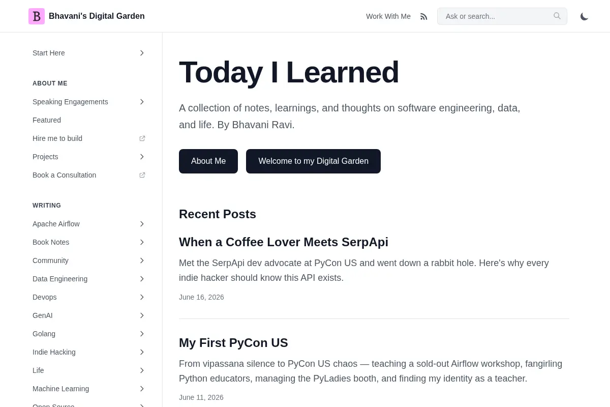 Bhavani Ravi - Personal Knowledge Blog