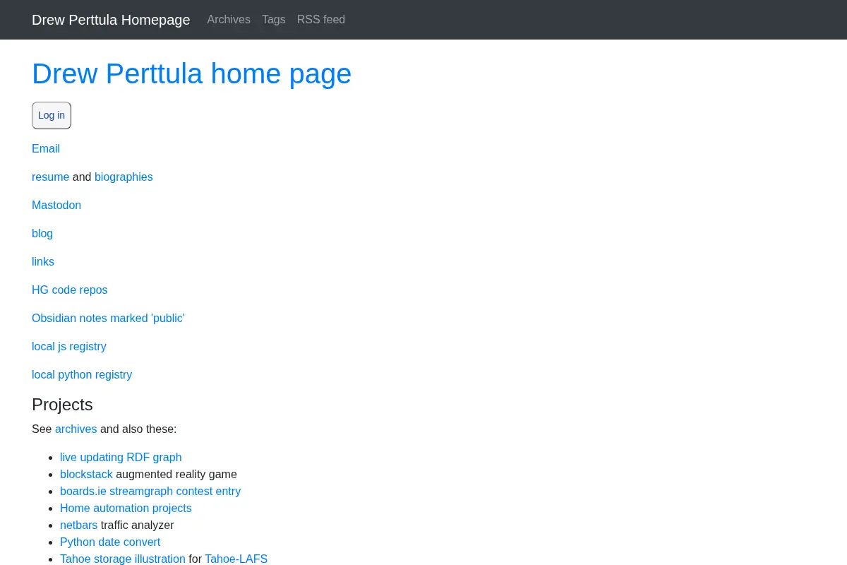 Drew Perttula Homepage