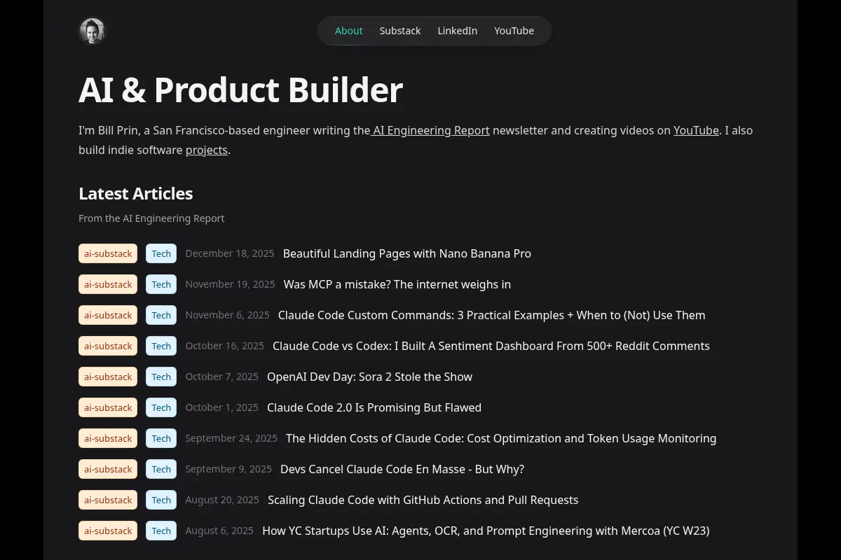 Bill Prin - AI Engineering Report