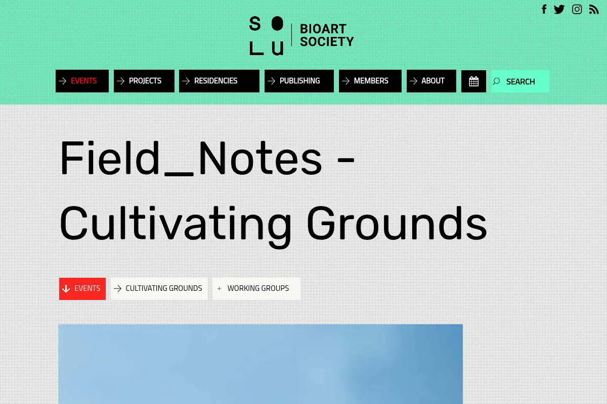 SOLU / Bioart Society | Field_Notes Publication