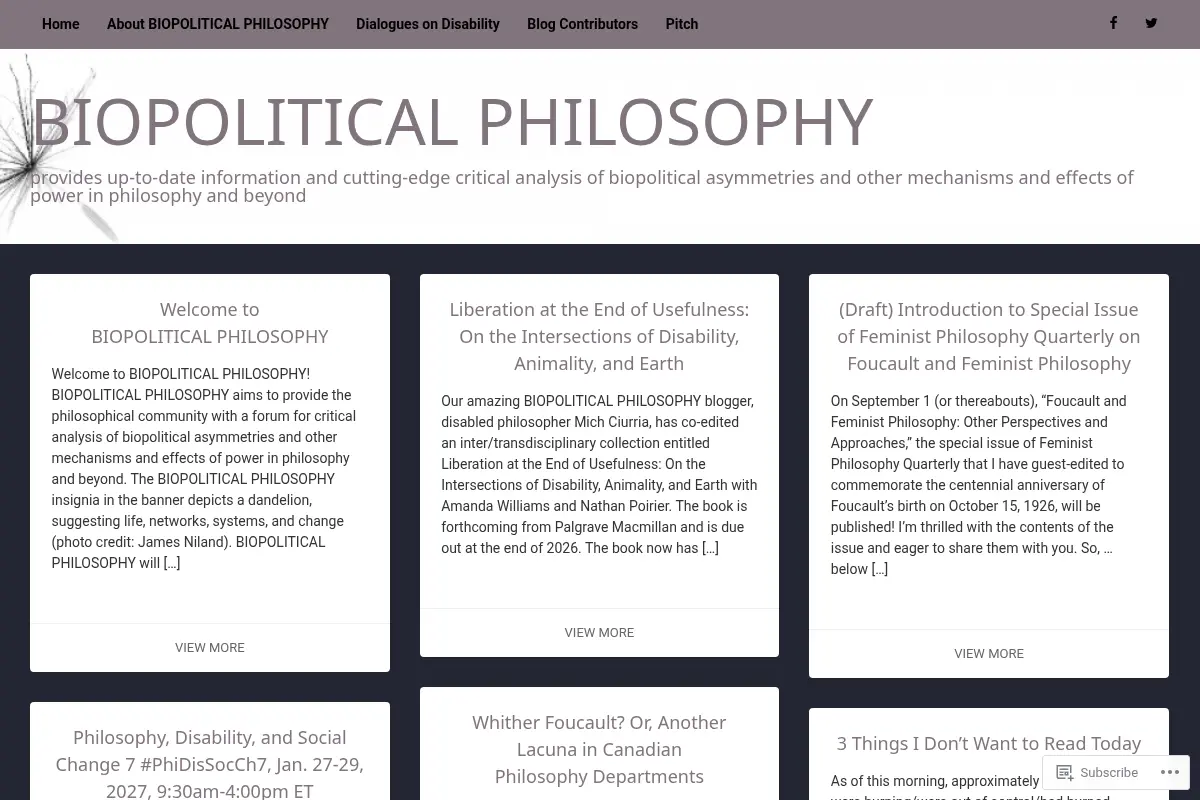 Biopolitical Philosophy