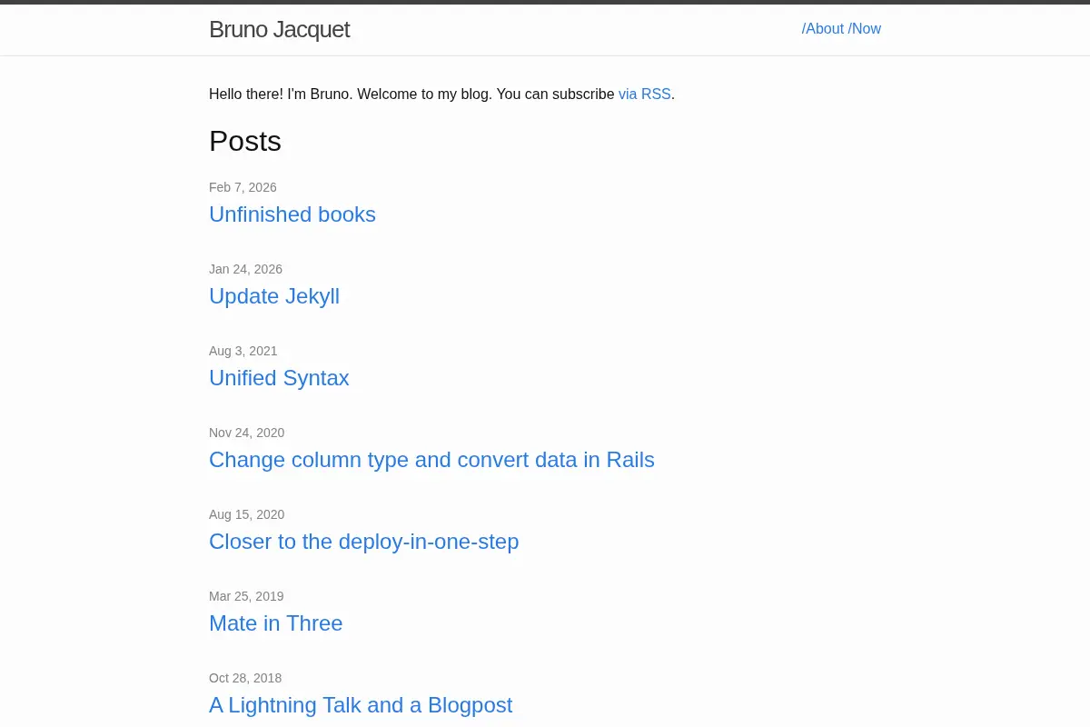 Bruno Jacquet's blog